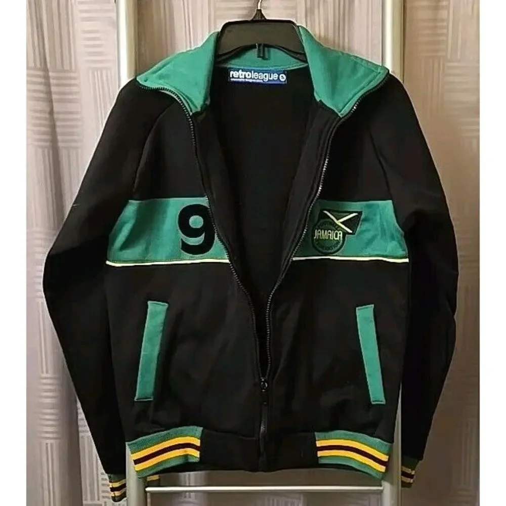 Retro-League Jamaica Football Federation Zip-Up Jacket Sz S‎
